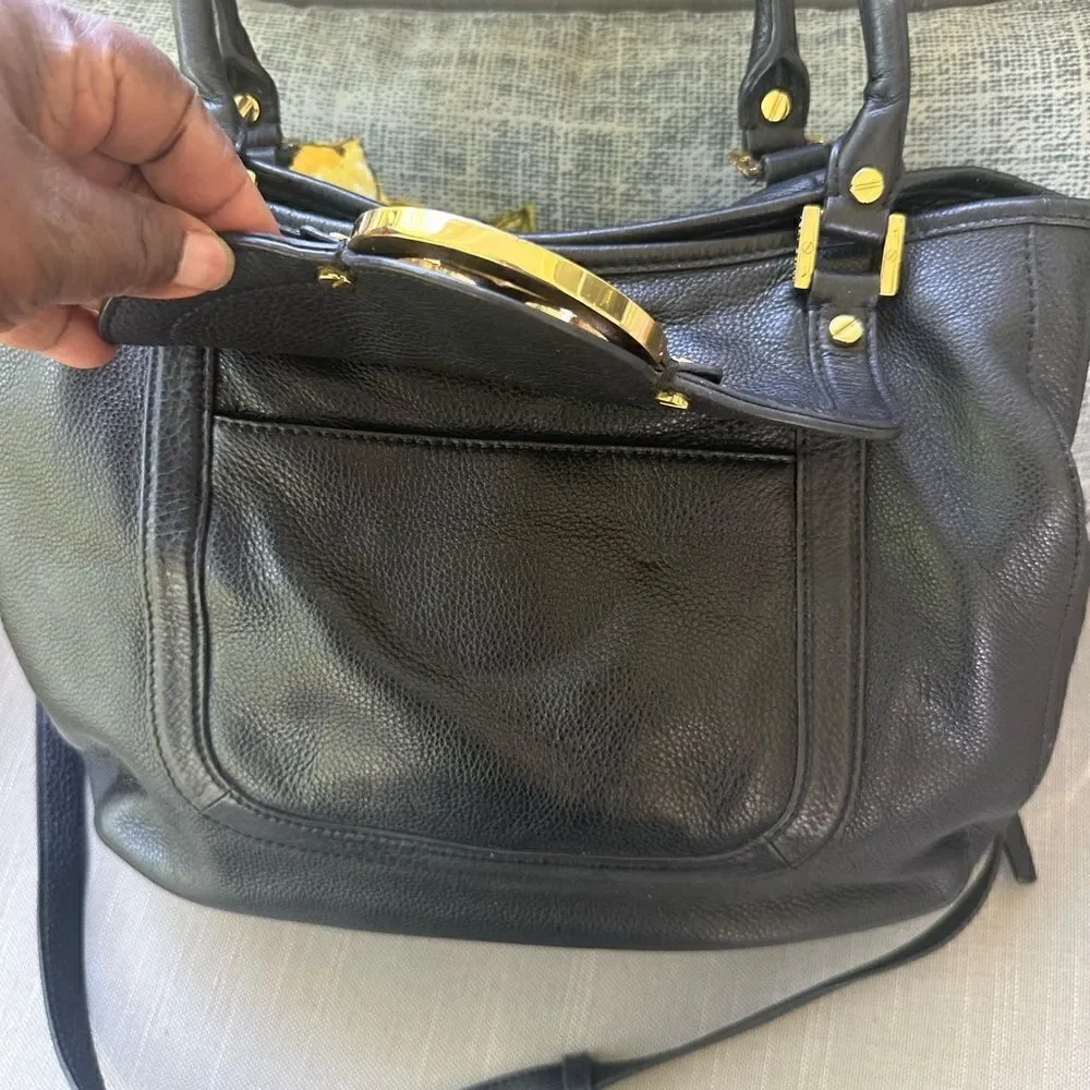 Tory Burch Leather Amanda Classic Hobo Crossbody Handbag